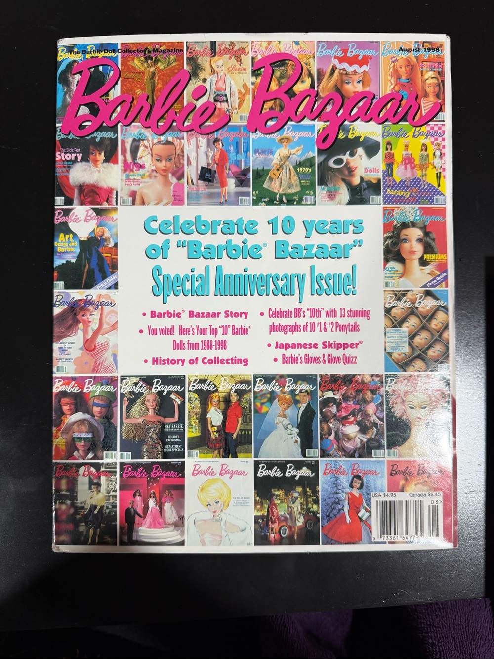 Vintage Barbie Bazaar Magazine (issued in August 1998)